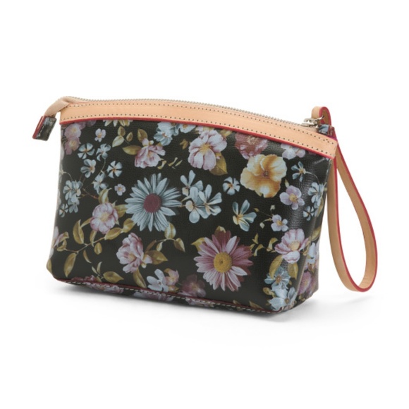 CAVALCANTI Collection Leather Beauty Case Wristlet - Picture 2 of 4